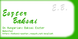 eszter baksai business card